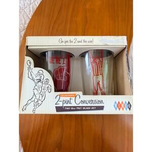 NEW Wemco 2-Pint Go For The 2 And The Win Pint Glasses